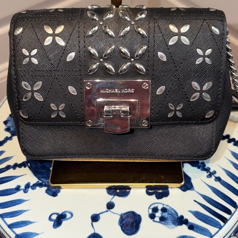 Michael Kors Small Tina Studded Crossbody Bag - Picture 3 of 6